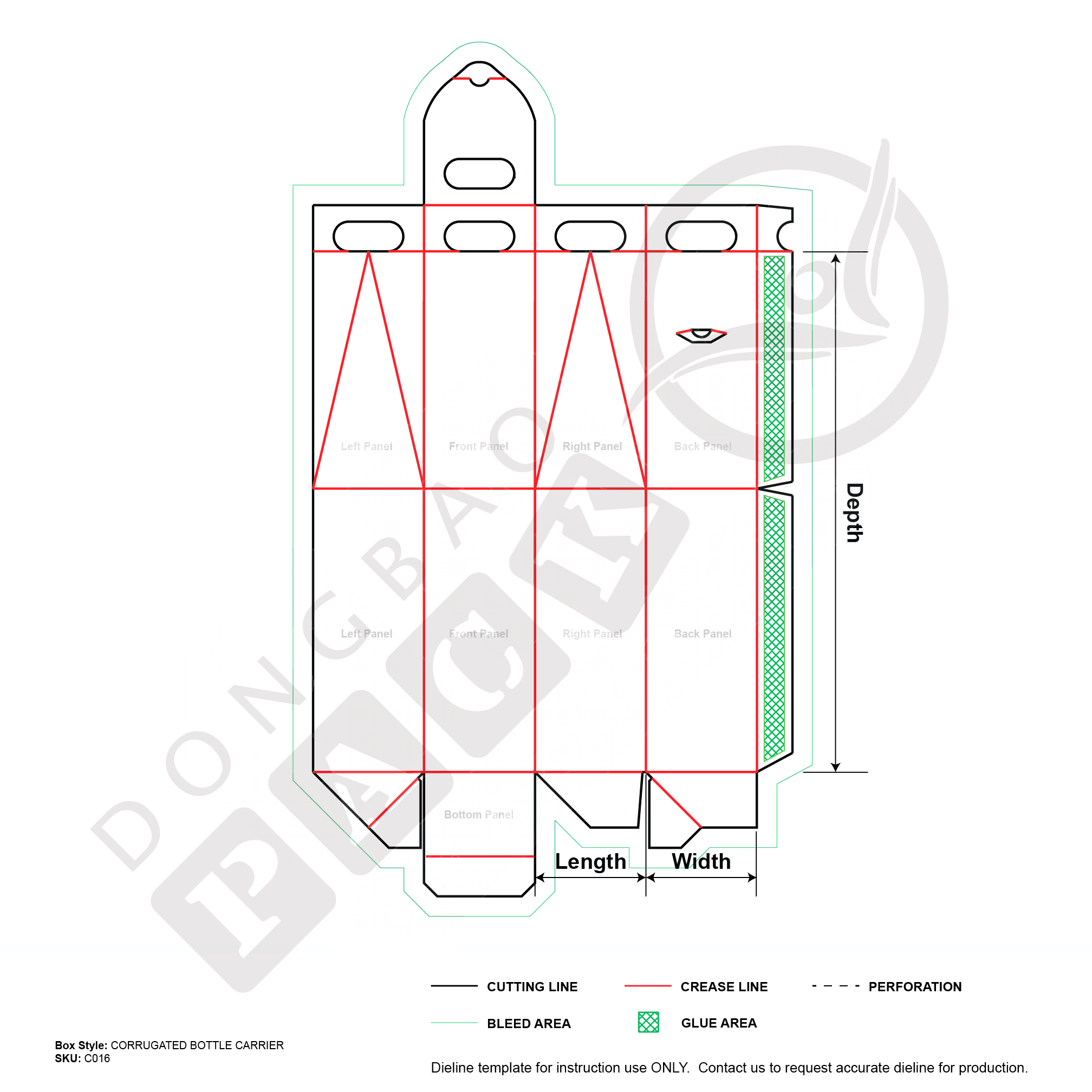 C016 Corrugated Bottle Carrier