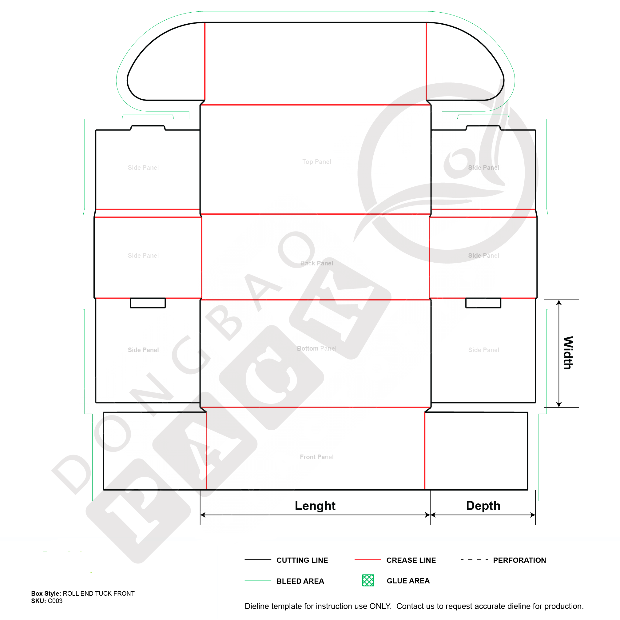  Roll End Tuck Front